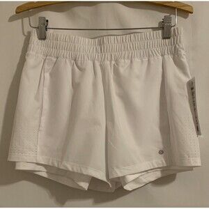 Layer 8 Running Shorts Womens Size Small White Athletic Quick Dry New NWT